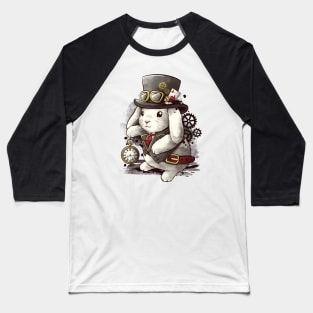 Steampunk white rabbit Baseball T-Shirt